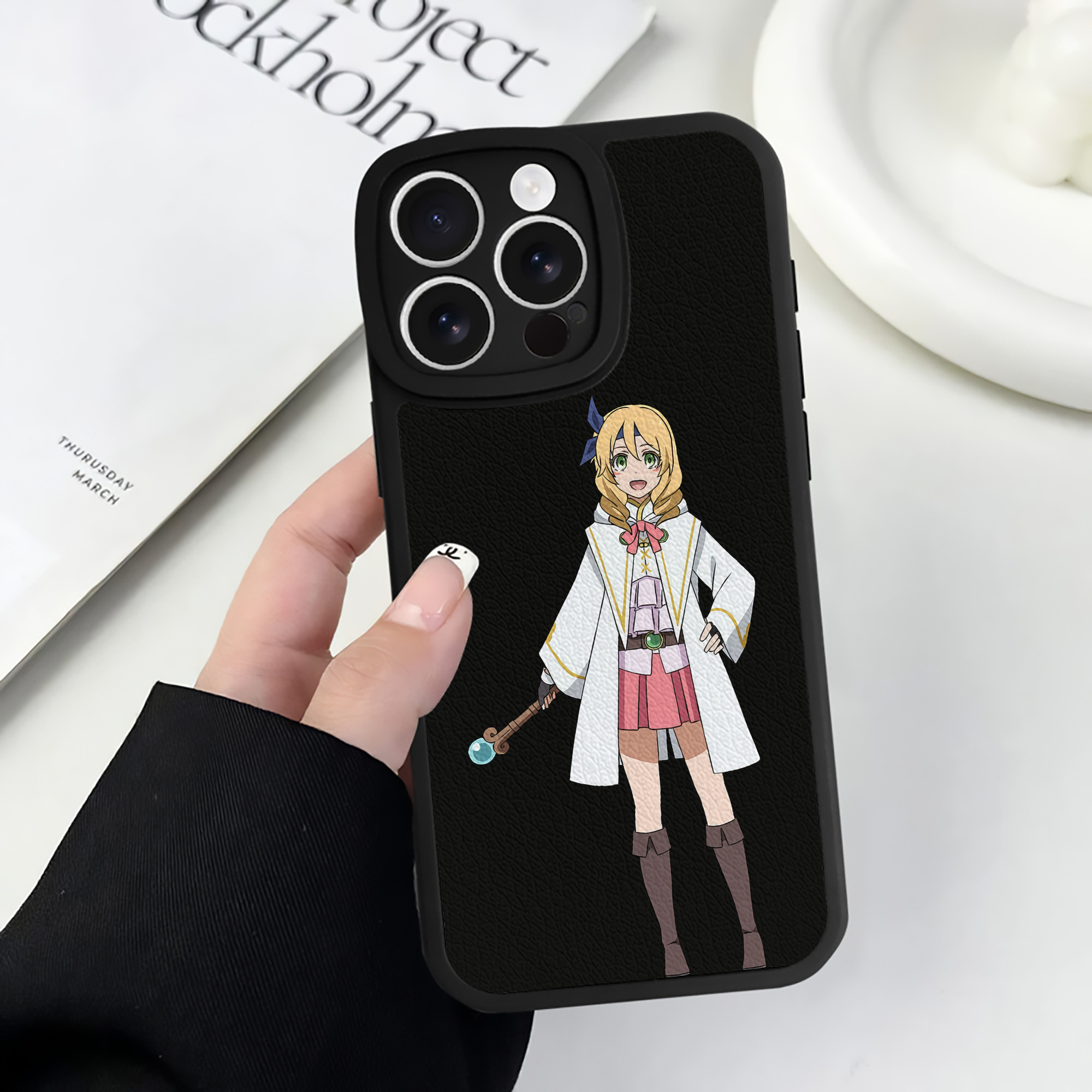 （画像用） 転スラ Regarding Reincarnated to Slime 【iPhone 16シリーズ対応】シリコンスマホケース（レザー調） 材質：シリコン